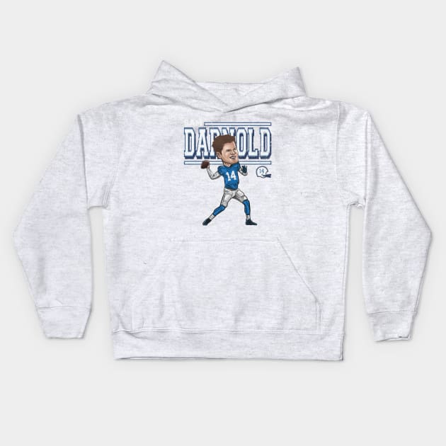 Sam Darnold Carolina Cartoon Kids Hoodie by MASTER_SHAOLIN